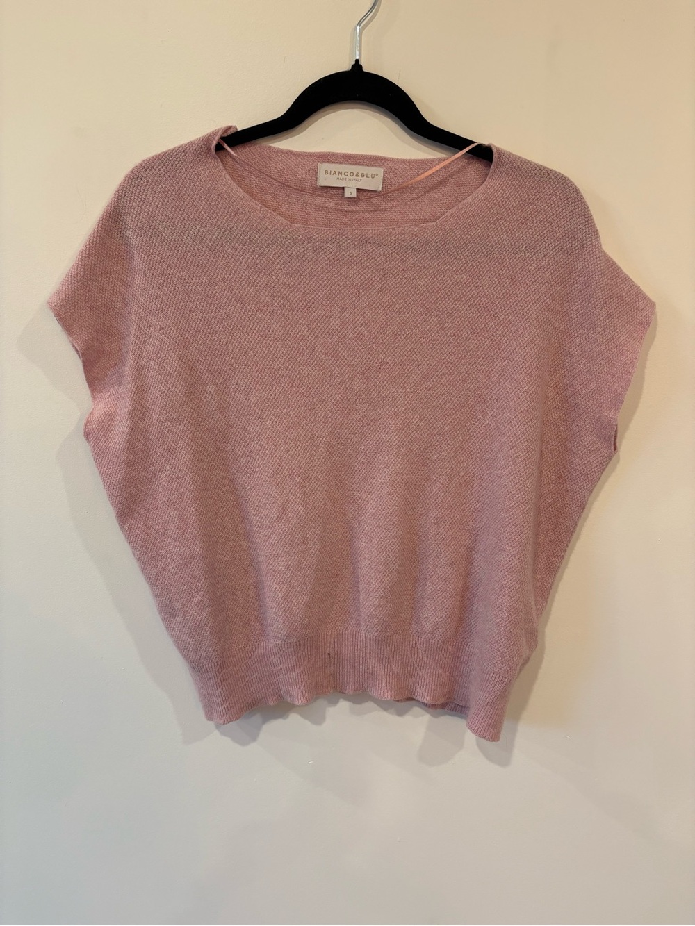 Dusty Pink Short Sleeve Knit Top